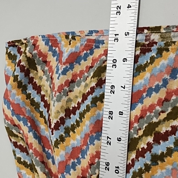 Sonoma 3X Tiered Button Front Elastic Waist Skirt in Earthy Water Color Print - Picture 5 of 10